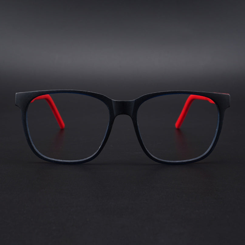 Eyejack Rush Navy Blue Square Eyeglasses for Men & Women (1003CL657-C3)