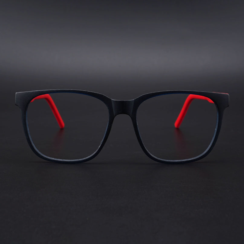Eyejack Rush Navy Blue Square Eyeglasses for Men & Women (1003CL657-C3)