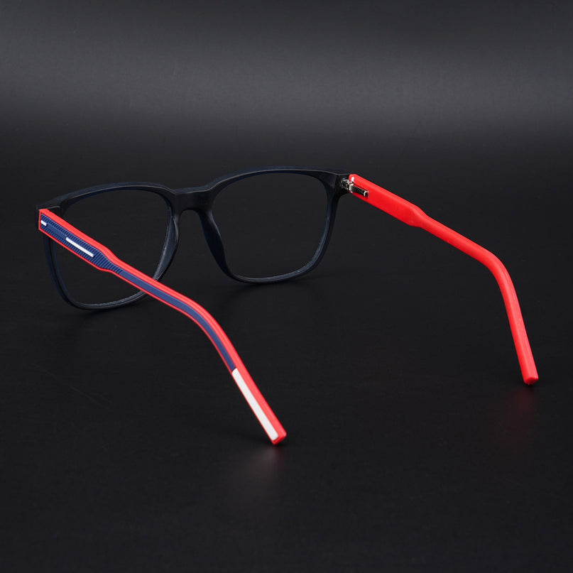 Eyejack Rush Navy Blue Square Eyeglasses for Men & Women (1003CL657-C3)