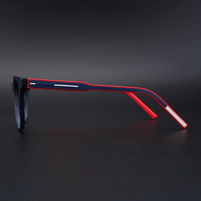 Eyejack Rush Navy Blue Square Eyeglasses for Men & Women (1003CL657-C3)