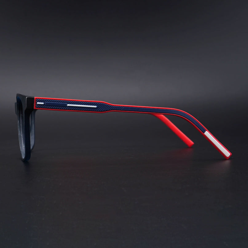 Eyejack Rush Navy Blue Square Eyeglasses for Men & Women (1003CL657-C3)