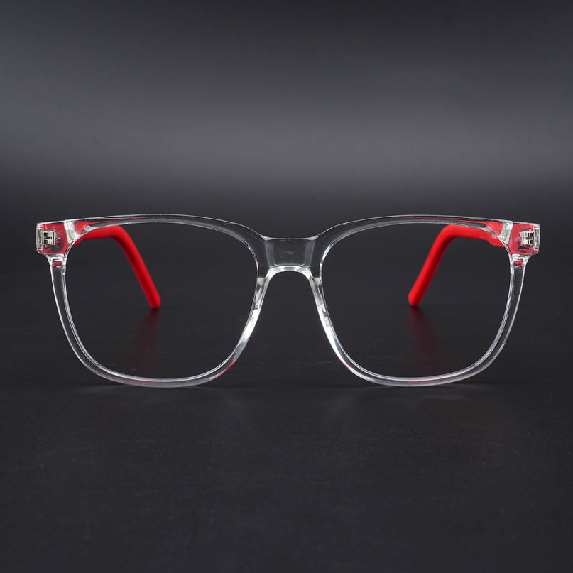 Eyejack Rush Transparent Square Eyeglasses for Men & Women (1003CL658-C4)