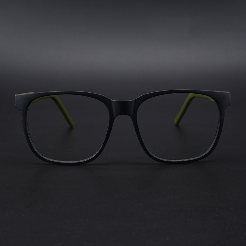 Eyejack Rush Matt Black Square Eyeglasses for Men & Women (1003CL659-C5)