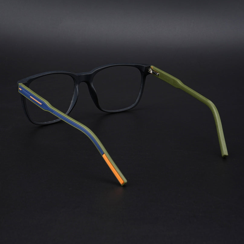 Eyejack Rush Matt Black Square Eyeglasses for Men & Women (1003CL659-C5)