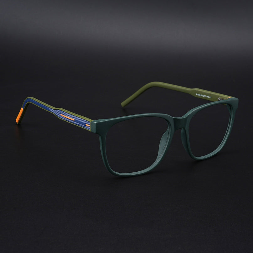 Eyejack Rush Green Square Eyeglasses for Men & Women (1003CL660-C6)