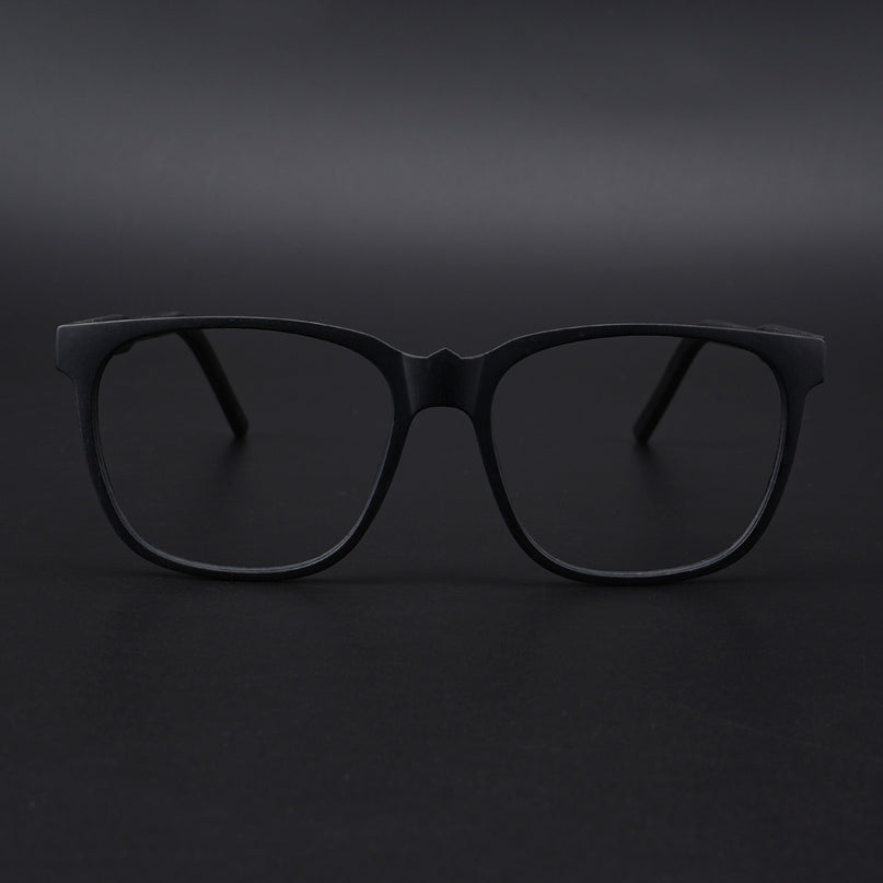 Eyejack Rush Matt Black Square Eyeglasses for Men & Women (1003CL661-C7)