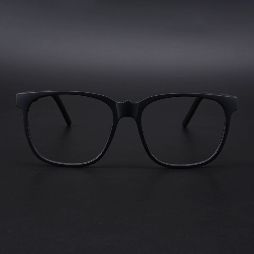 Eyejack Rush Matt Black Square Eyeglasses for Men & Women (1003CL661-C7)