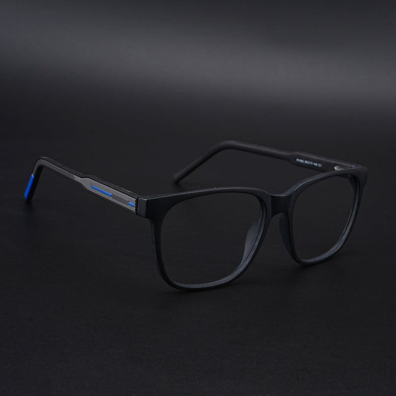Eyejack Rush Matt Black Square Eyeglasses for Men & Women (1003CL661-C7)