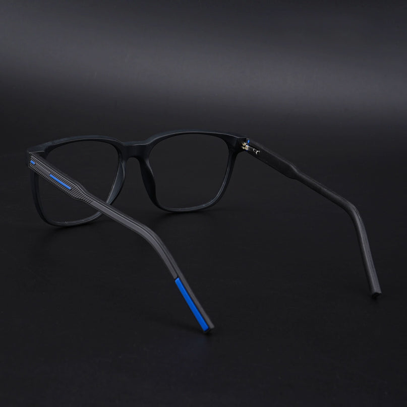 Eyejack Rush Matt Black Square Eyeglasses for Men & Women (1003CL661-C7)