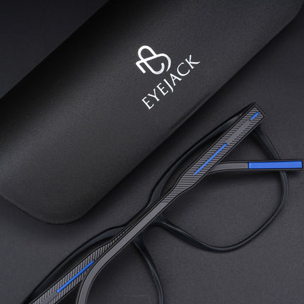 Eyejack Rush Matt Black Square Eyeglasses for Men & Women (1003CL661-C7)