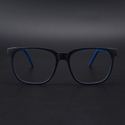 Eyejack Rush Navy Blue Square Eyeglasses for Men & Women (1003CL662-C8)