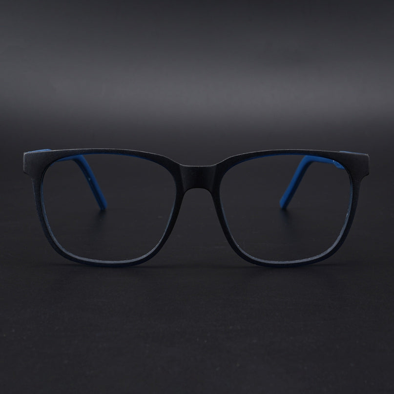 Eyejack Rush Navy Blue Square Eyeglasses for Men & Women (1003CL662-C8)