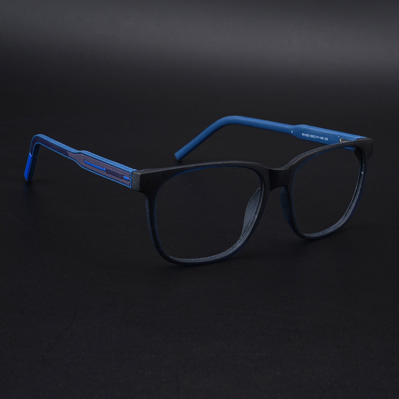 Eyejack Rush Navy Blue Square Eyeglasses for Men & Women (1003CL662-C8)