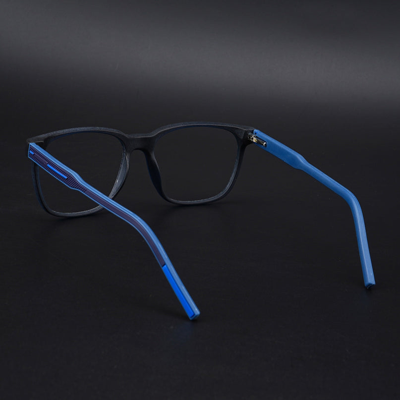 Eyejack Rush Navy Blue Square Eyeglasses for Men & Women (1003CL662-C8)