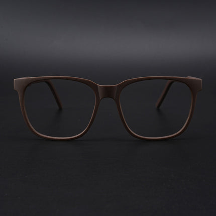 Eyejack Rush Matt Brown Square Eyeglasses for Men & Women (1003CL664-C10)