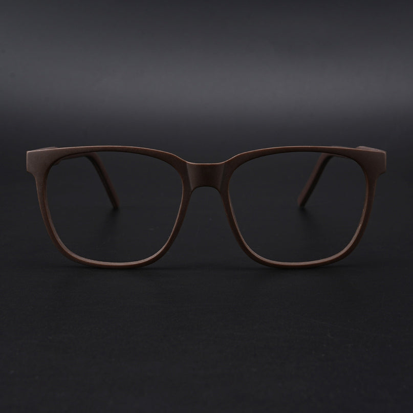 Eyejack Rush Matt Brown Square Eyeglasses for Men & Women (1003CL664-C10)