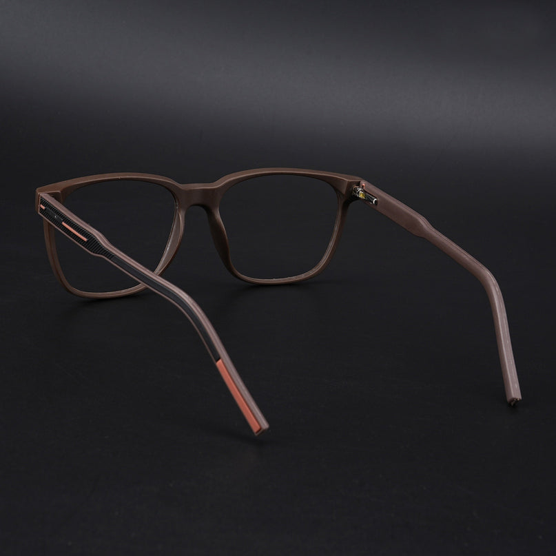 Eyejack Rush Matt Brown Square Eyeglasses for Men & Women (1003CL664-C10)