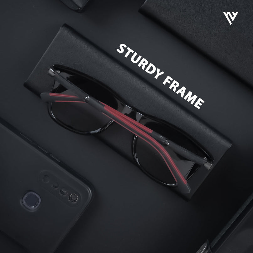 Ranger | Black Wayfarer Polarized Sunglasses - PMG3966