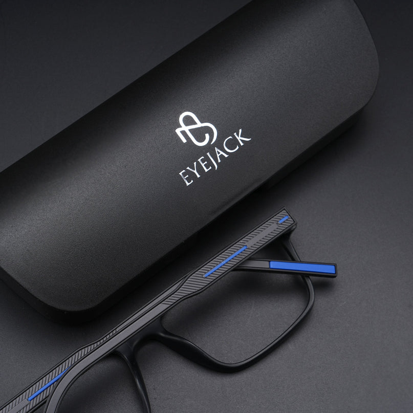 Eyejack Rush Matt Black Square Eyeglasses for Men & Women (1004CL671-C7)