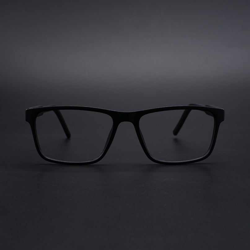 Eyejack Rush Matt Black Square Eyeglasses for Men & Women (1004CL671-C7)
