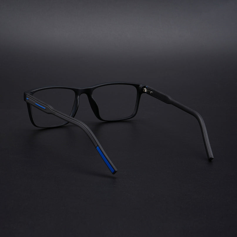 Eyejack Rush Matt Black Square Eyeglasses for Men & Women (1004CL671-C7)