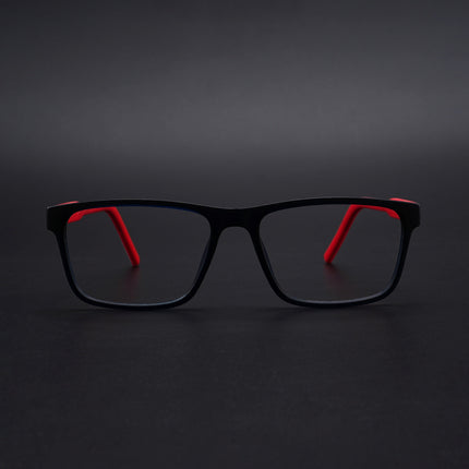 Eyejack Rush Navy Blue Square Eyeglasses for Men & Women (1004CL667-C3)