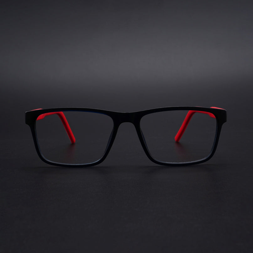 Eyejack Rush Navy Blue Square Eyeglasses for Men & Women (1004CL667-C3)