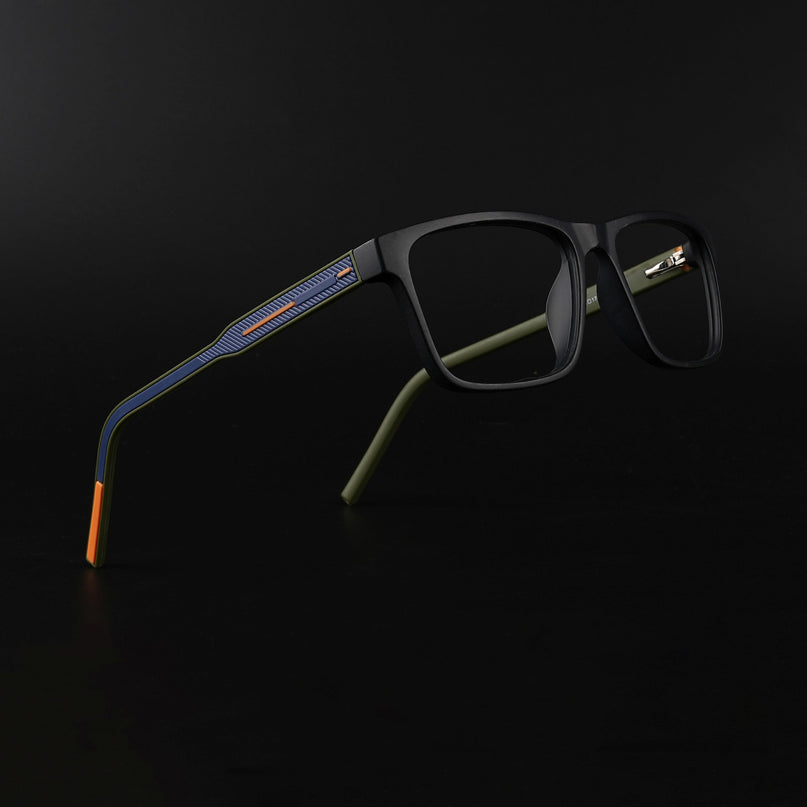 Eyejack Rush Matt Black Square Eyeglasses for Men & Women (1004CL669-C5)