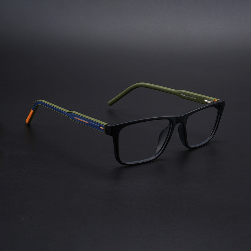 Eyejack Rush Matt Black Square Eyeglasses for Men & Women (1004CL669-C5)