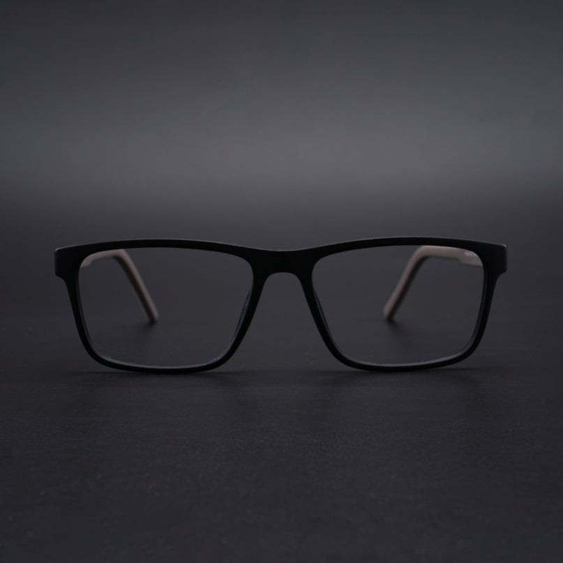 Eyejack Rush Matt Black Square Eyeglasses for Men & Women (1004CL665-C1)
