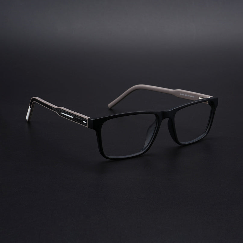 Eyejack Rush Matt Black Square Eyeglasses for Men & Women (1004CL665-C1)