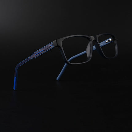 Eyejack Rush Navy Blue Square Eyeglasses for Men & Women (1004CL672-C8)