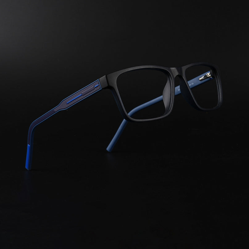 Eyejack Rush Navy Blue Square Eyeglasses for Men & Women (1004CL672-C8)
