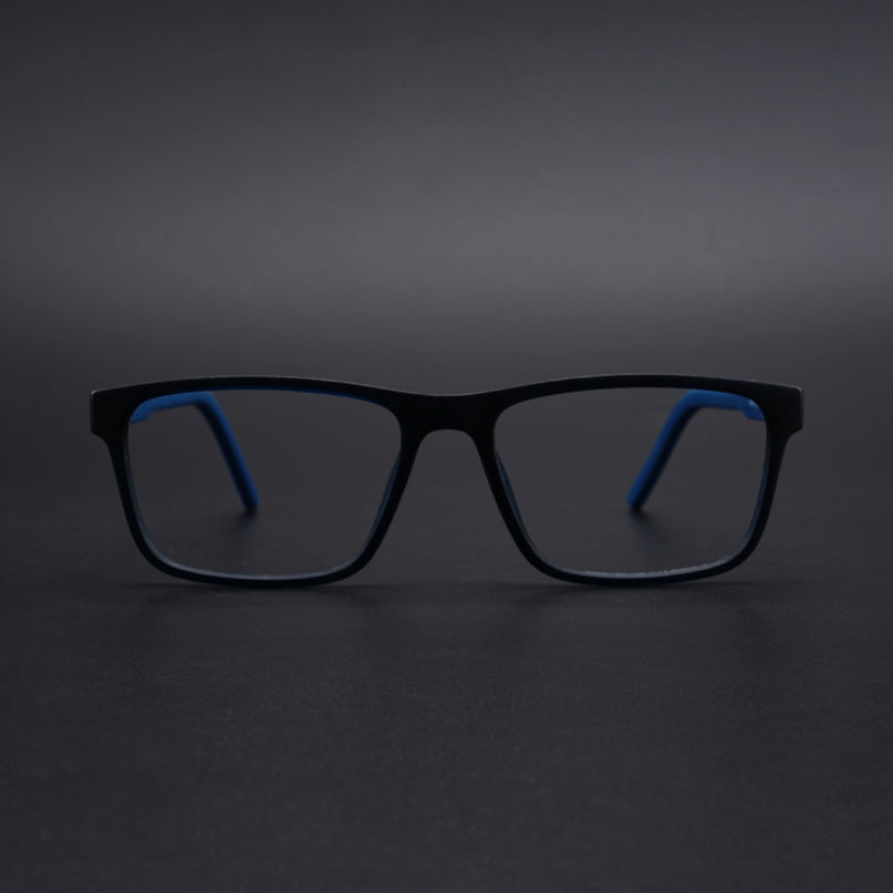 Eyejack Rush Navy Blue Square Eyeglasses for Men & Women (1004CL672-C8)