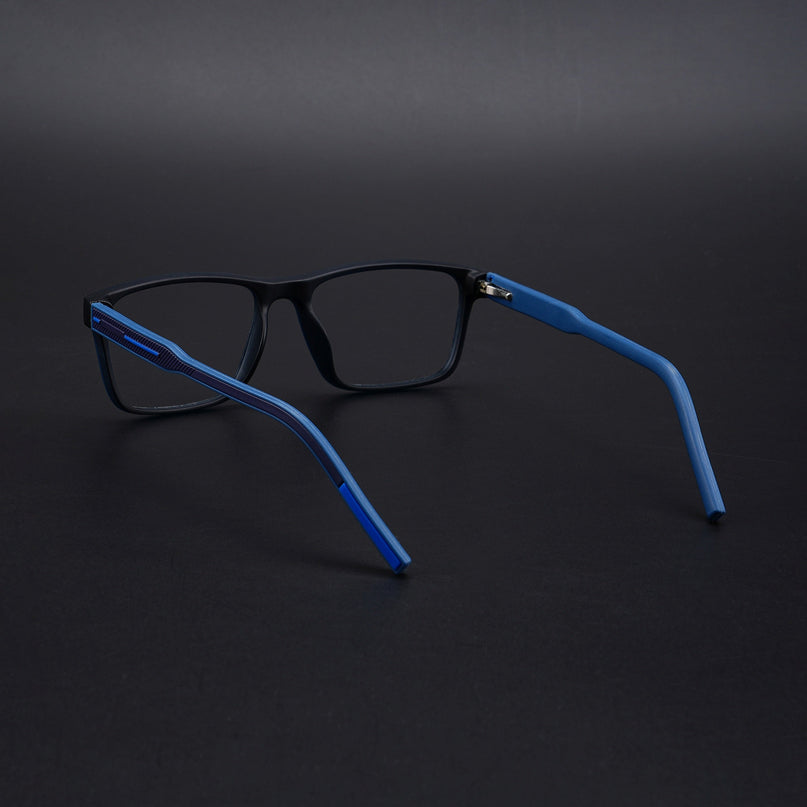 Eyejack Rush Navy Blue Square Eyeglasses for Men & Women (1004CL672-C8)