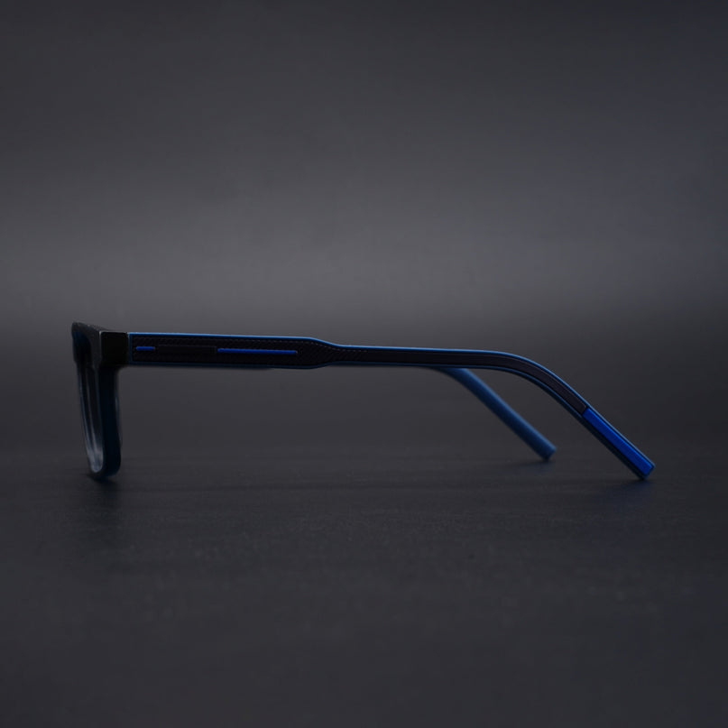 Eyejack Rush Navy Blue Square Eyeglasses for Men & Women (1004CL672-C8)