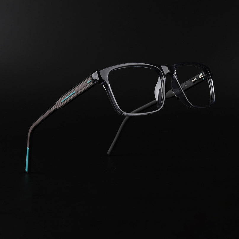 Eyejack Rush Grey Square Eyeglasses for Men & Women (1004CL673-C9)