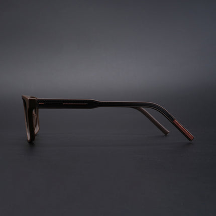 Eyejack Rush Matt Brown Square Eyeglasses for Men & Women (1004CL674-C10)