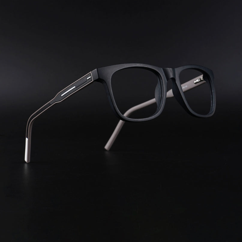 Eyejack Rush Matt Black Square Eyeglasses for Men & Women (1005CL675-C1)