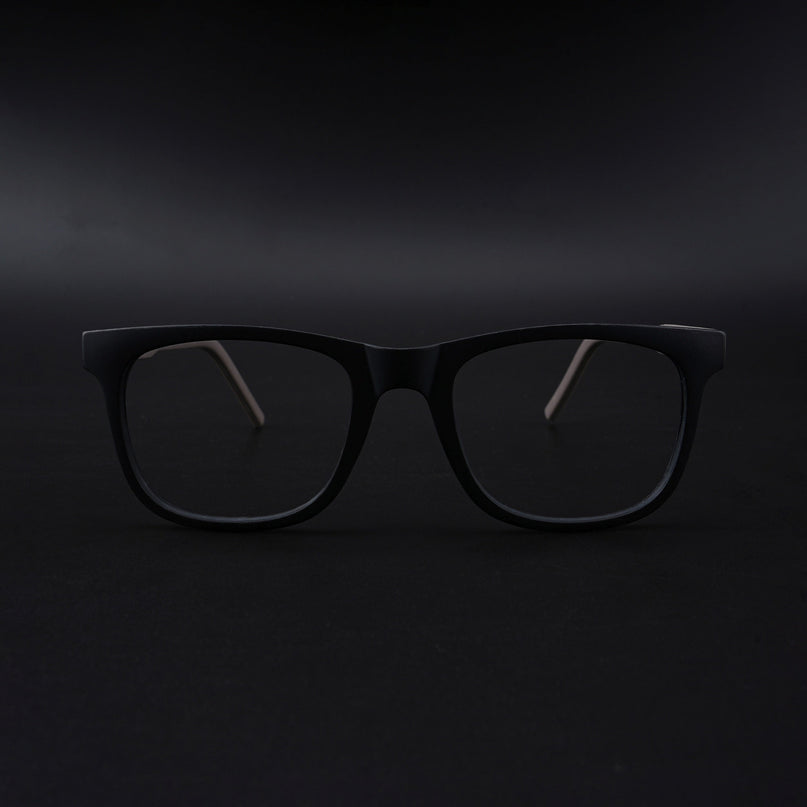 Eyejack Rush Matt Black Square Eyeglasses for Men & Women (1005CL675-C1)