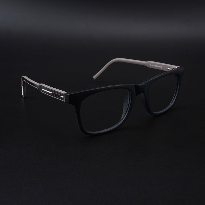 Eyejack Rush Matt Black Square Eyeglasses for Men & Women (1005CL675-C1)