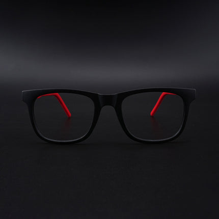 Eyejack Rush Matt Black Square Eyeglasses for Men & Women (1005CL677-C3)