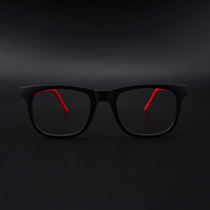 Eyejack Rush Matt Black Square Eyeglasses for Men & Women (1005CL677-C3)