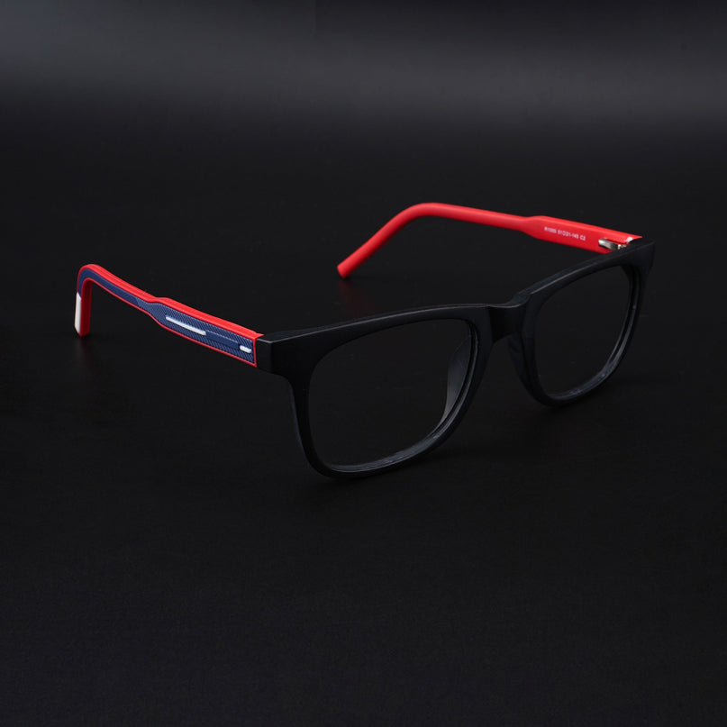 Eyejack Rush Matt Black Square Eyeglasses for Men & Women (1005CL677-C3)