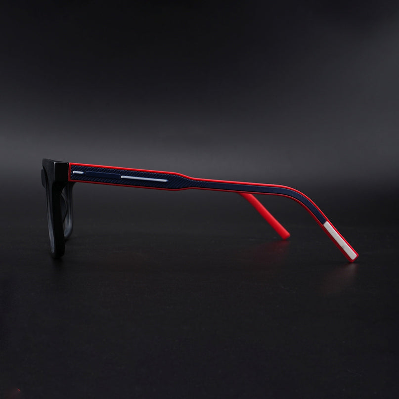 Eyejack Rush Matt Black Square Eyeglasses for Men & Women (1005CL677-C3)