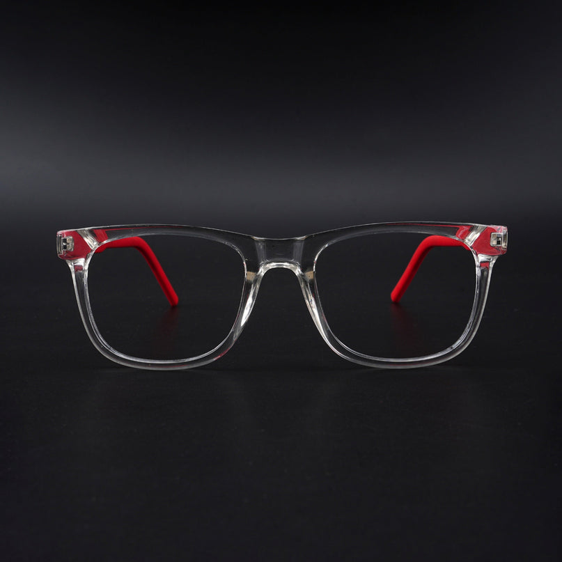 Eyejack Rush Transparent Square Eyeglasses for Men & Women (1005CL678-C4)