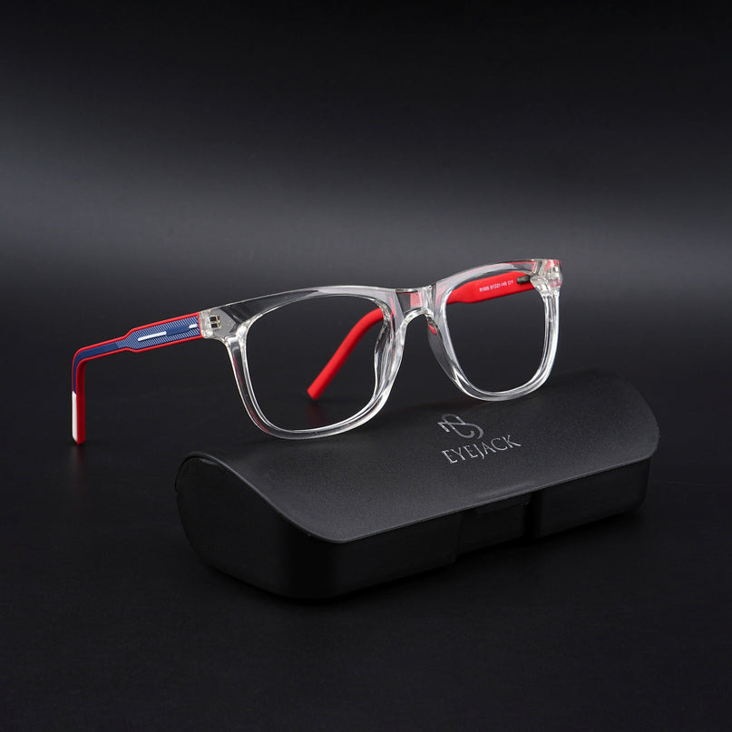 Eyejack Rush Transparent Square Eyeglasses for Men & Women (1005CL678-C4)