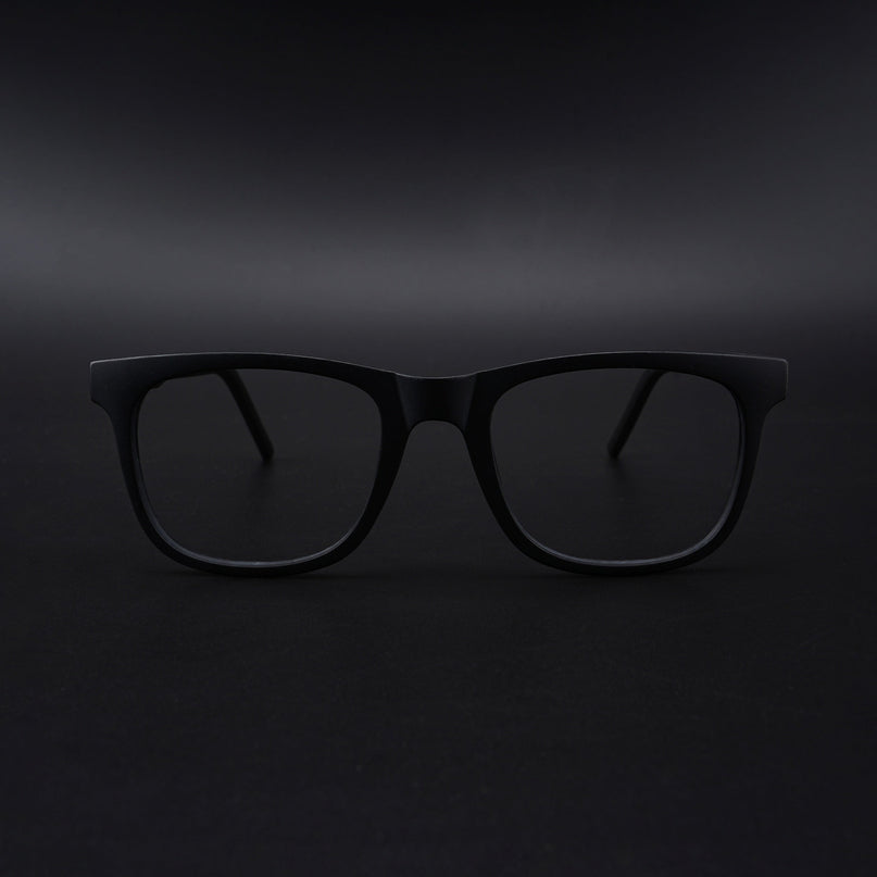 Eyejack Rush Matt Black Square Eyeglasses for Men & Women (1005CL681-C7)