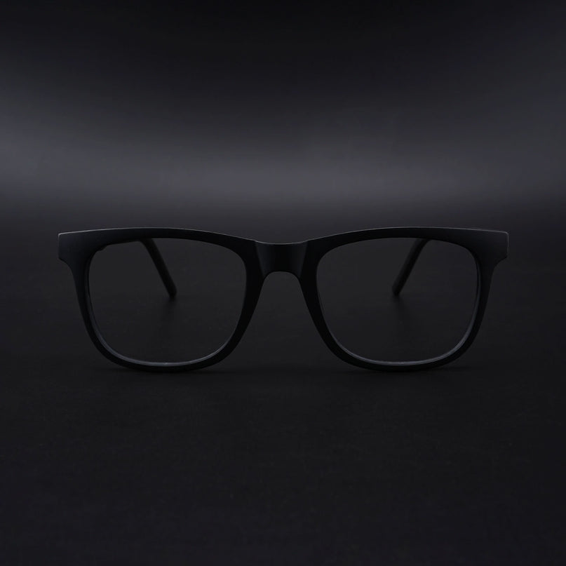 Eyejack Rush Matt Black Square Eyeglasses for Men & Women (1005CL681-C7)