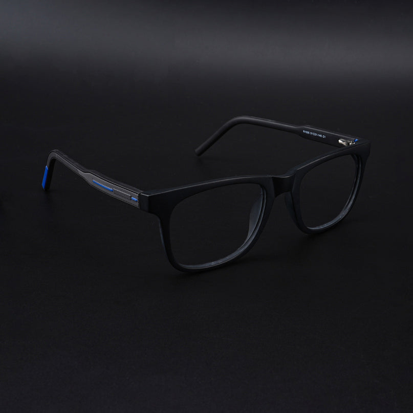 Eyejack Rush Matt Black Square Eyeglasses for Men & Women (1005CL681-C7)